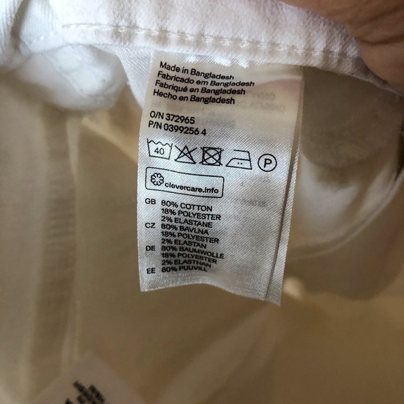 NWT H&M White Skinny Ankle Jeans - Picture 7 of 8